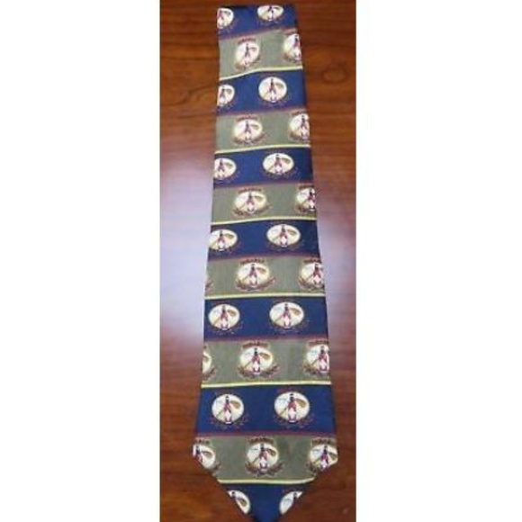 Tabasco Other - TABASCO Silk Tie Necktie black red gold GOLF CLUBS